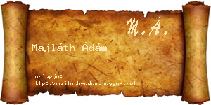 Majláth Ádám névjegykártya